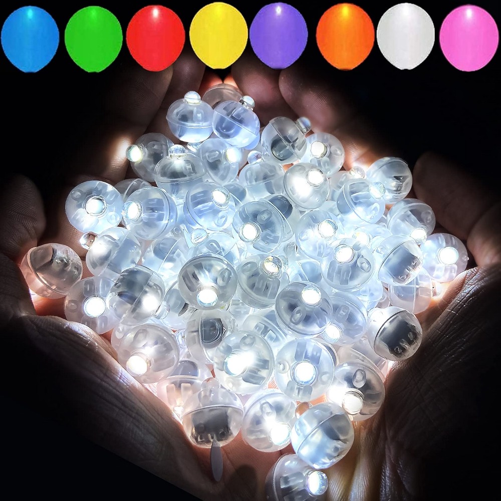 Led Balloon Light - 50 ชิ้น ไฟลูกโป่ง LED กระพริบ รุ่นใหม่