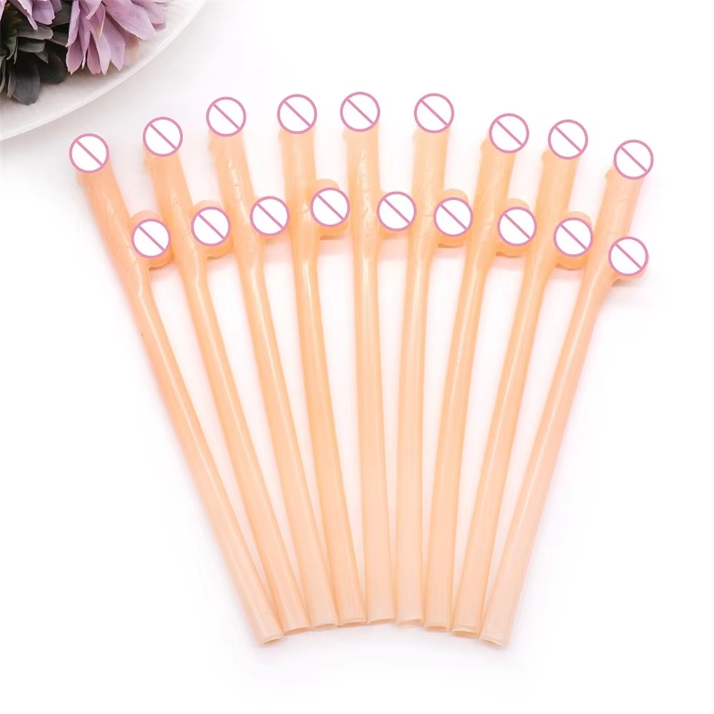 Event Party - 10pcs Bachelorette Party อวัยวะเพศชายหลอดพลาสติก Nude Dick