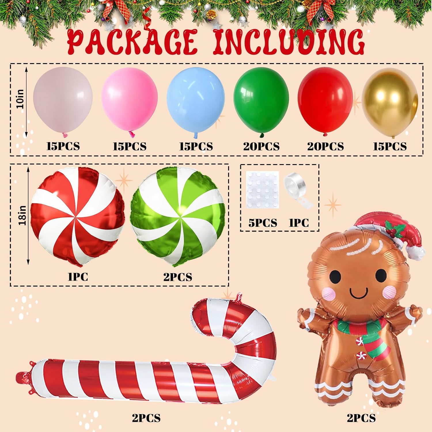 ชุดซุ้มโค้งลูกโป่งคริสต์มาส 11 - Balloon Arch Kit บทวิจารณ์และราคา
