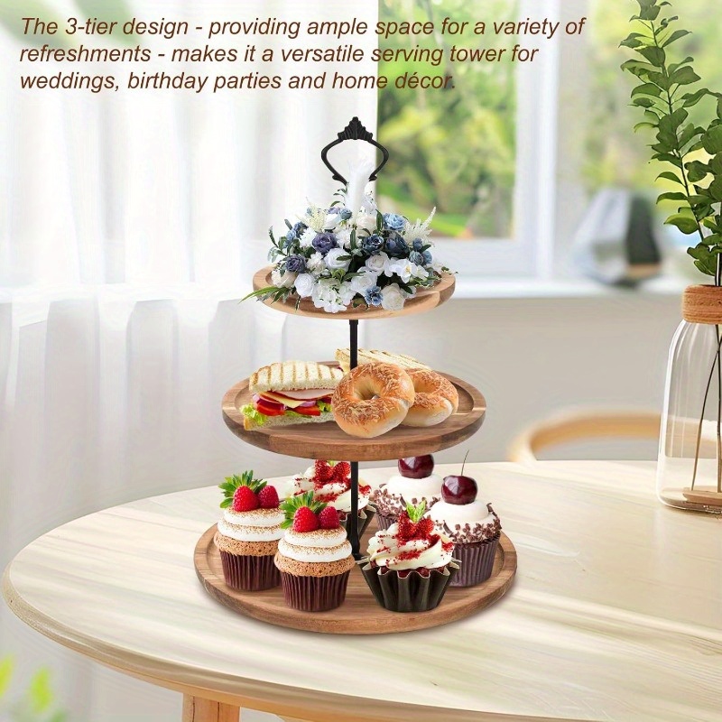 ชั้นวางเค้ก 3 ชั้น ทำจากไม้กระ - Cupcake Stand Tier บทวิจารณ์และราคา