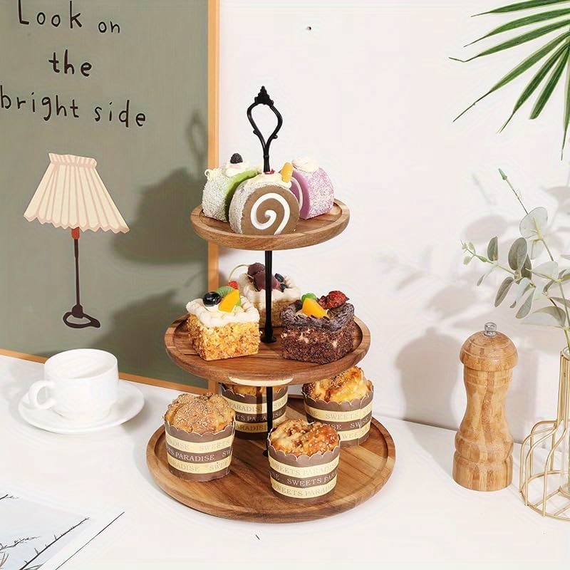 ชั้นวางเค้ก 3 ชั้น ทำจากไม้กระ - Cupcake Stand Tier บทวิจารณ์และราคา