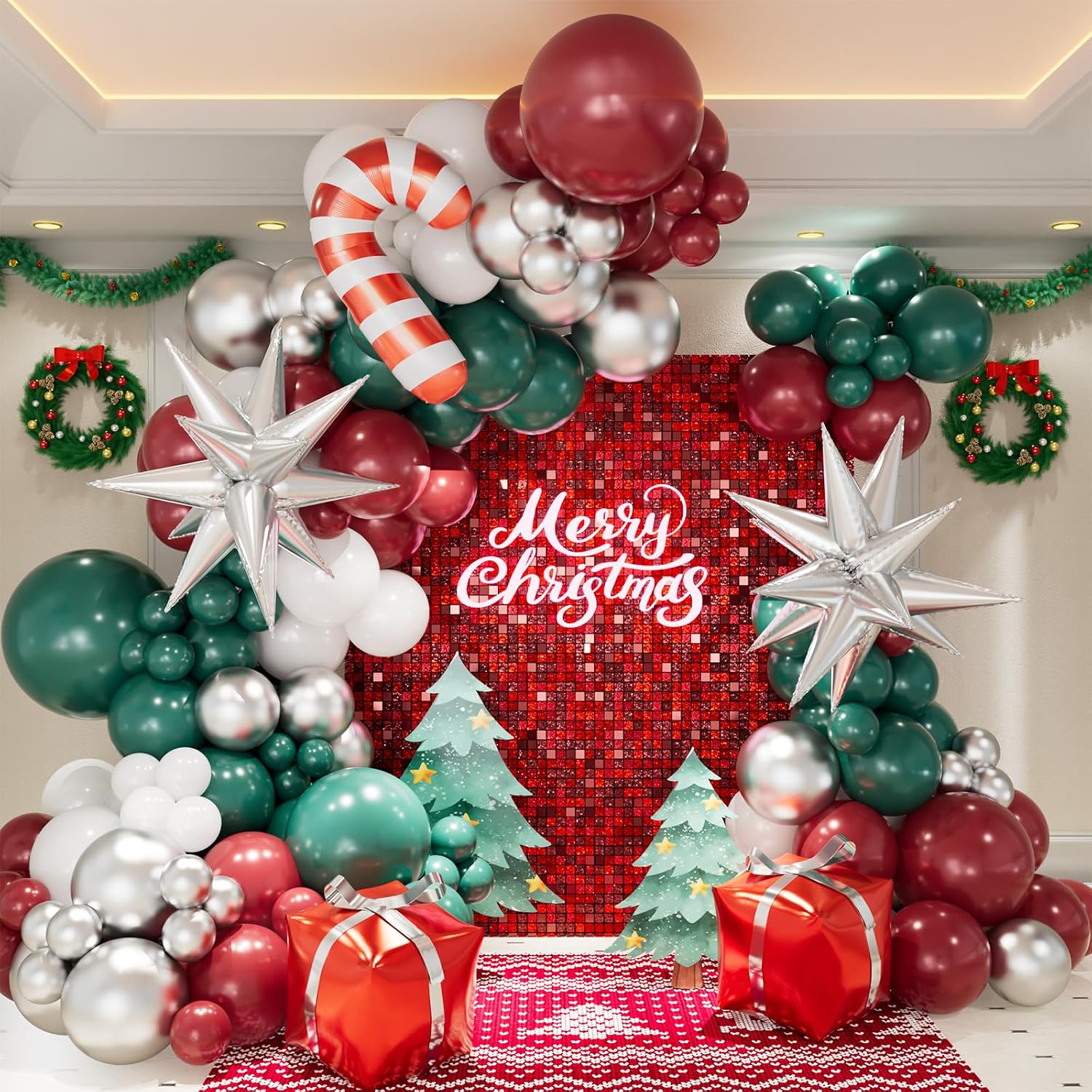 ชุดตกแต่งซุ้มลูกโป่งคริสต์มาสพ - Balloon Arch Kit บทวิจารณ์และราคา