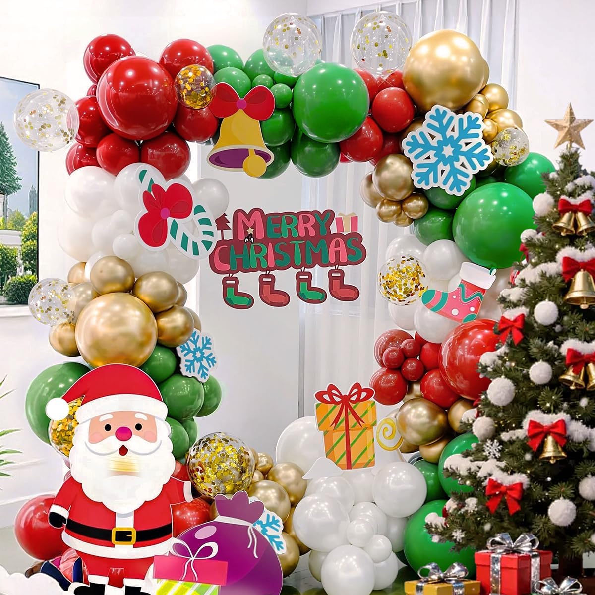 ชุดลูกโป่งสีแดง ขาว เขียว และท - Balloon Arch Kit บทวิจารณ์และราคา