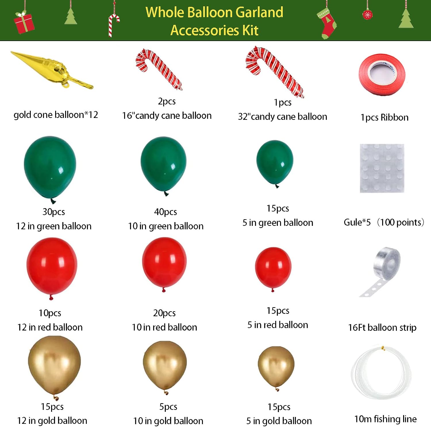 ชุดลูกโป่งตกแต่งซุ้มโค้งสำหรับ - Balloon Arch Kit บทวิจารณ์และราคา